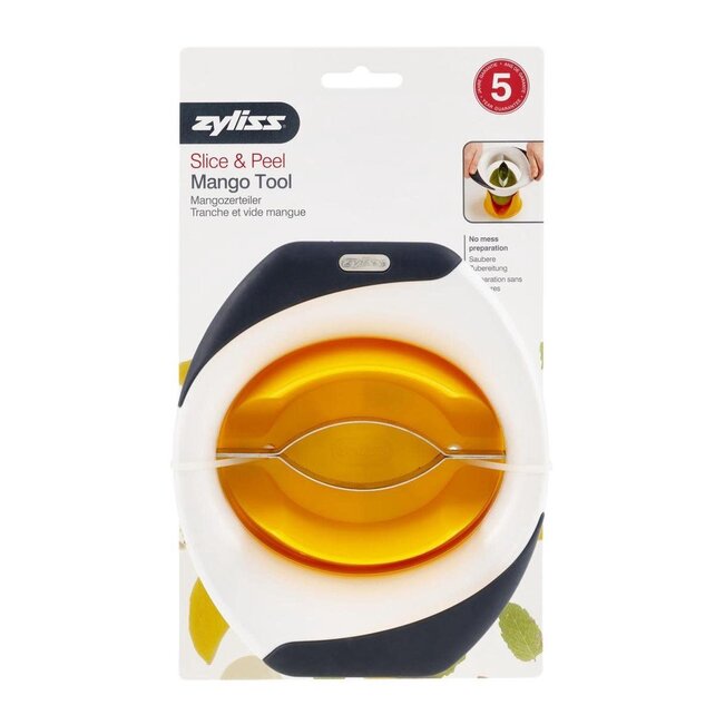 Zyliss Slice & Peel Mango Splitter – Outil 3-en-1 pour couper, peler et retirer le noyau