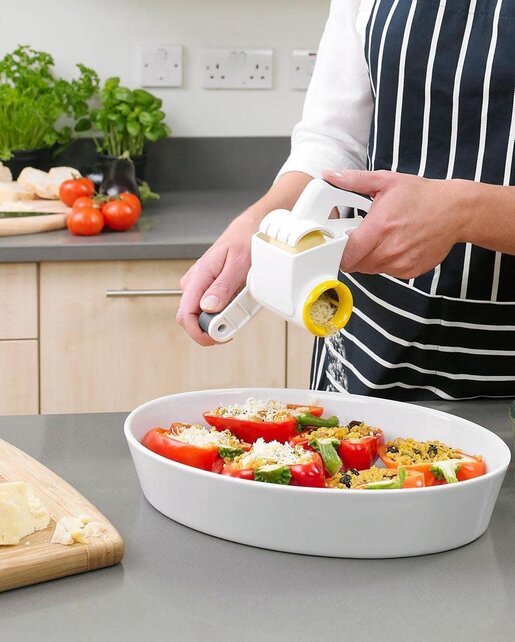 Zyliss Classic Rotary Cheese Grater – Fine Drum for Hard Cheese, Chocolate & Vegetables