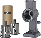 Zyliss Gourmet Trommelreibe – Robuste Aluminiumreibe mit 3 Edelstahl-Trommeln zum Reiben & Schneiden