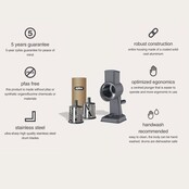 Zyliss Gourmet Trommelreibe – Robuste Aluminiumreibe mit 3 Edelstahl-Trommeln zum Reiben & Schneiden