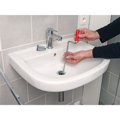 Kreator Rohrreinigungsspirale 10 m – Flexible Abflussreiniger mit Bohrkopf – Ø10 mm Stahlfeder