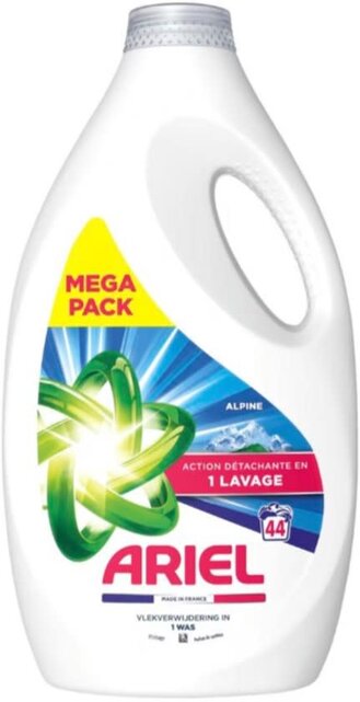 Ariel Alpine Liquid Laundry Detergent 1.98L – 44 Washes, Powerful Stain Removal