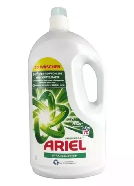Ariel Universal Liquid Laundry Detergent 3.5L – 70 Washes, Powerful & Cold Active