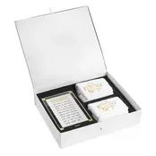 Waterdale Netilat Yadayim Gift Box with Asher Yatzar Plaque and Embroidered Towels