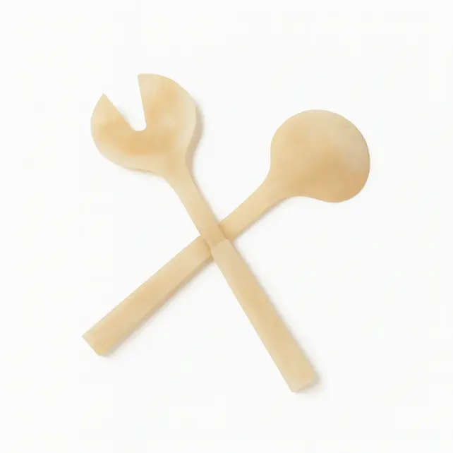 Waterdale Resin Salad Servers – Modern Saladebestek met Luxe Resin Handgrepen