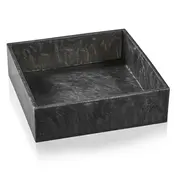 Saladier Carré Moderne en Résine – Bol de Service Léger pour Salades, Fruits & Pâtes – 25×25×7,5 cm