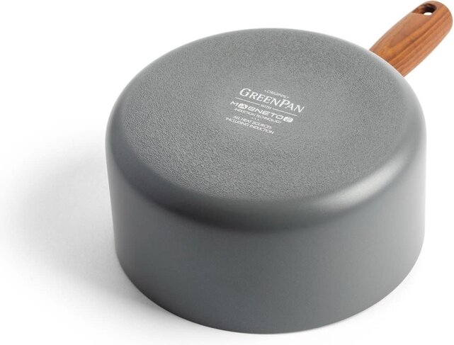 GreenPan Mayflower Pro casserole céramique 16 cm – induction, sans PFAS, manche bois