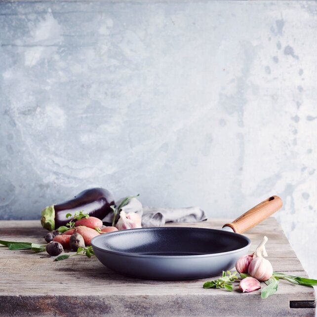 GreenPan Mayflower Pro Koekenpan 30cm - Grijs - Houten Handvat