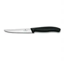 Victorinox Swiss Classic Gezacktes Steak- & Pizzamesser 11cm Schwarz mit ergonomischem Griff