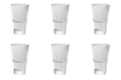 Verres long drink Vidivi Diva 29cl – Lot de 6 | Verre HD transparent, design nervuré & compatibles lave-vaisselle
