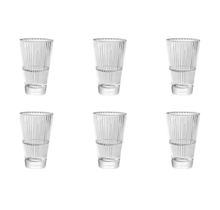 Verres long drink Vidivi Diva 29cl – Lot de 6 | Verre HD transparent, design nervuré & compatibles lave-vaisselle