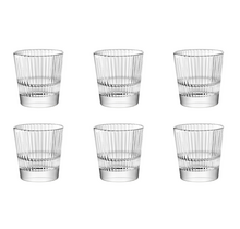 Vidivi Diva Verres à Boire 37cl Lot de 6 – Design Strié Transparent, Verre HD Durable & Compatible Lave-Vaisselle