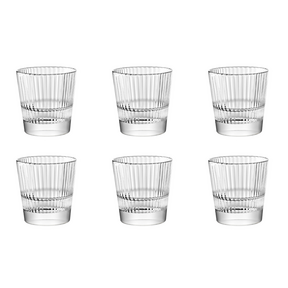 Tumbler glasses 37cl set of 6 – Ribbed Design