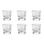 Vidivi Vidivi Diva Water Glasses 37cl Set of 6 – Clear Ribbed Design, Durable HD Glass & Dishwasher Safe