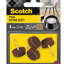 Scotch  Viltglijders om te Spijkeren 22 mm Bruin – 4 stuks