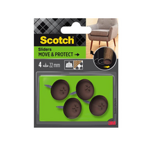Scotch Nail-On Felt Pads 22 mm Brown – 4 Pieces