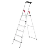 Hailo L60 Aluminium Step Ladder 6 Steps – Silver