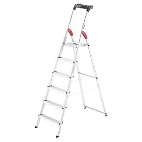 Aluminium Trapladder 6 Treden – Zilver