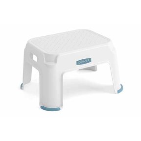 Kids step stool non-slip white/blue