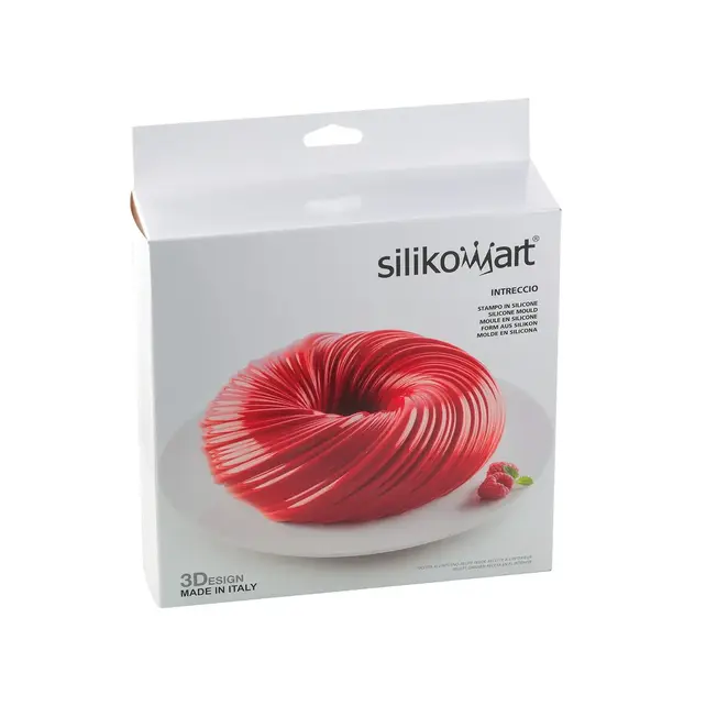 Silikomart Intreccio silicone mould Ø21 cm – 3D cake mould for mousse, semifreddo and baked desserts