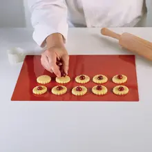 Siliconen bakmat rood