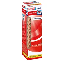 Tesa transparent adhesive tape Office Box 12 mm x 10 m – pack of 12 rolls