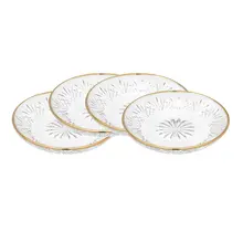 Godinger Dublin Crystal Dessertborden 4-delig – Kristal met Gouden Rand