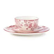 Godinger Banbury Crimson porseleinen serviesset 12-delig – Bloemenservies voor 4 personen
