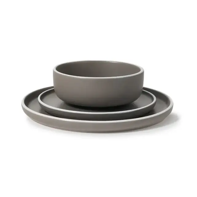 Godinger Sayville speckled stoneware dinnerware set 12-piece – Modern tableware for 4 people