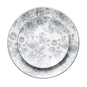 Godinger Banbury Grey service de table en porcelaine 12 pièces – élégant service pour 4 personnes