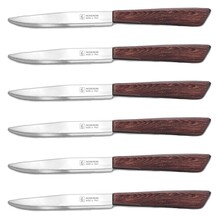 Couteaux à steak lot de 6 manche bois