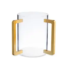 Acrylic Wash Cup with Gold Handles