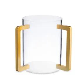 Acrylic Wash Cup with Gold Handles