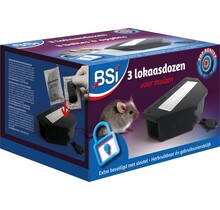 BSI mouse bait boxes set of 3 – lockable and safe for controlled poison use