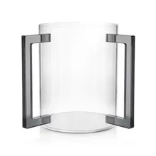 Godinger Acrylic Wash Cup with Dark Grey Handles