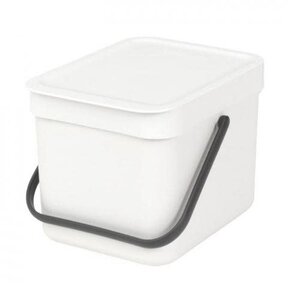 Waste sorting bin 6 litre white