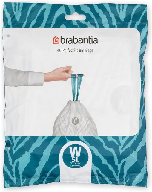 Brabantia Perfect Fit afvalzakken - 5 L - 40 zakken - Code W