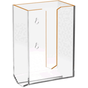 Acryl tissuebox met gouden rand