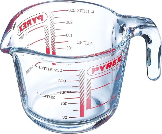 Pyrex Classic verre doseur 250 ml – verre borosilicate résistant chaleur et chocs