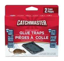 Catchmaster muizen- en insectenlijmval 2-pack – gifvrij, voor binnen, langdurige werking