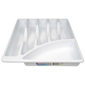 Sterilite range-couverts 6 compartiments blanc – organiseur de tiroir cuisine