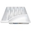 sterilite Sterilite range-couverts 6 compartiments blanc – organiseur de tiroir cuisine