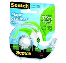 Scotch Magic Greener plakband 19mm x 15,2m – onzichtbaar, beschrijfbaar en milieuvriendelijk