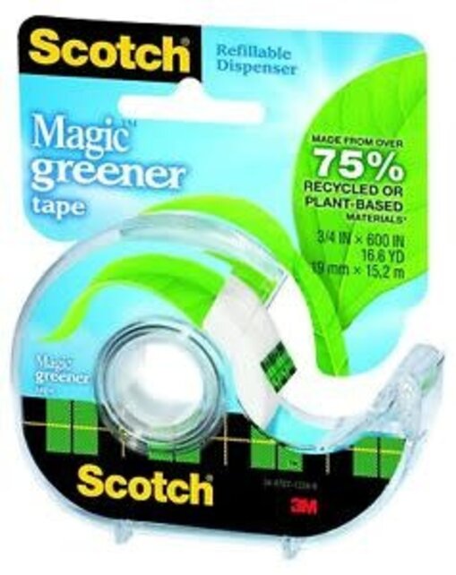 Scotch Magic Greener Klebeband 19mm x 15,2m – unsichtbar, beschreibbar & umweltfreundlich