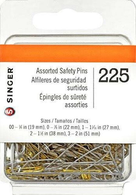 Singer Épingles de sûreté assorties 00-3 225 pièces