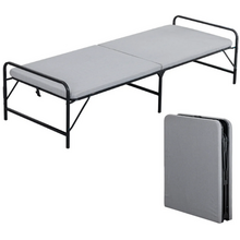 Folding bed with mattress 70x190 cm