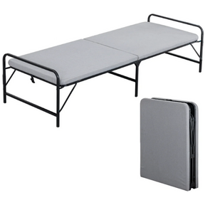 Folding bed with mattress 70x190 cm