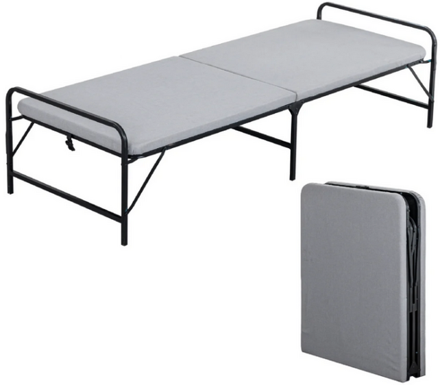 Klappbett mit Matratze 70x190 cm – platzsparendes Gästebett für kleine Räume