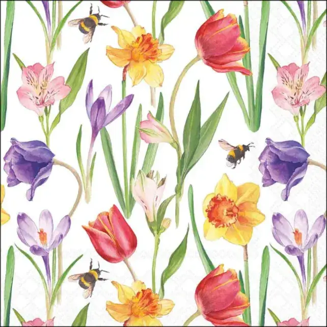 Ambiente Serviettes Flowers in Spring FSC Mix