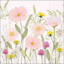 Servetten Pastel Flowers Pink FSC Mix